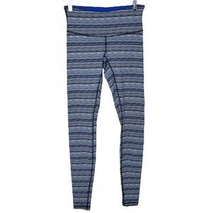 Lululemon Wunder Under Pant III sz 4 * Space Dye Twist Sapphire Blue Pants